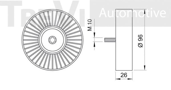 Tensioner Pulley, V-ribbed belt