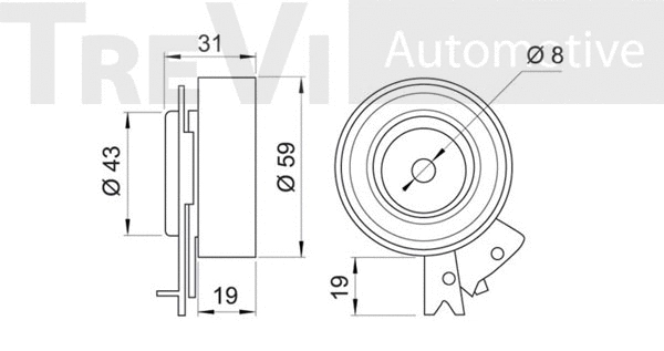 Tensioner Pulley, timing belt