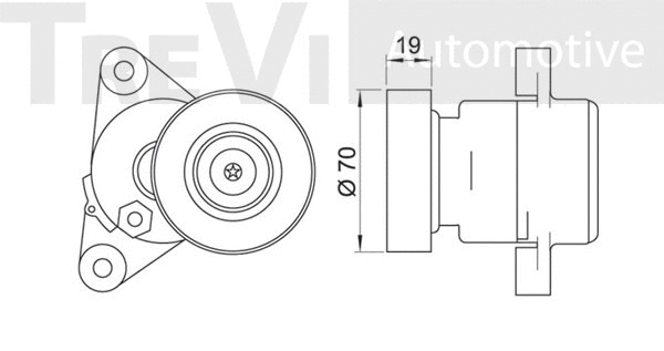Tensioner Lever, V-ribbed belt