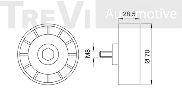 Tensioner Pulley, V-ribbed belt