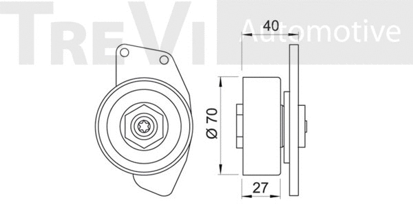 Tensioner Pulley, V-ribbed belt