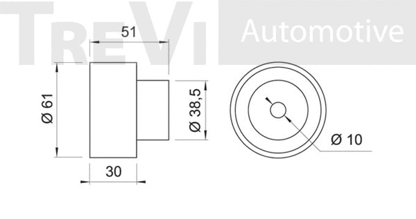 Deflection/Guide Pulley, timing belt