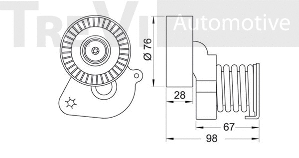 Tensioner Lever, V-ribbed belt