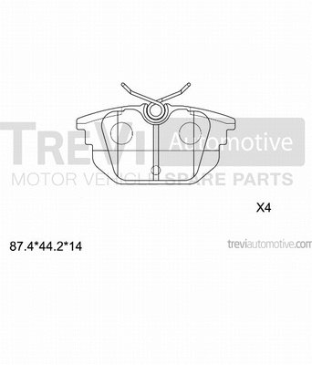 Brake Pad Set, disc brake (PF1034)