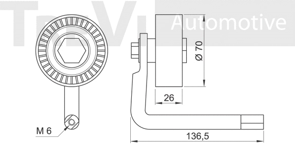 Deflection/Guide Pulley, V-ribbed belt