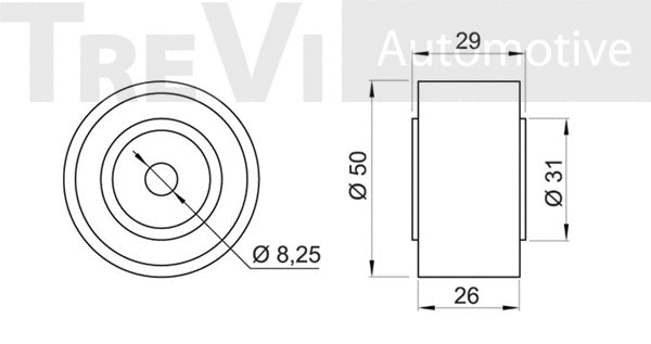 Deflection/Guide Pulley, V-ribbed belt