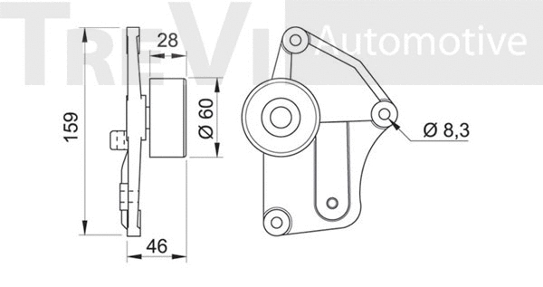 Deflection/Guide Pulley, V-ribbed belt