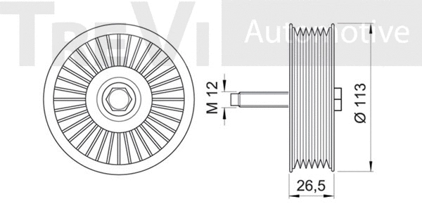 Tensioner Pulley, V-ribbed belt