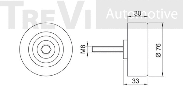 Tensioner Pulley, V-ribbed belt