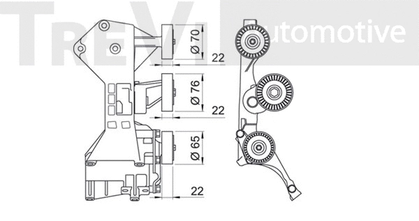 Tensioner Lever, V-ribbed belt
