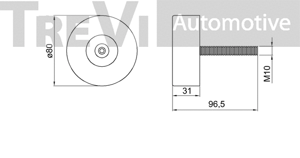Deflection/Guide Pulley, V-ribbed belt