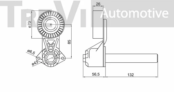 Tensioner Lever, V-ribbed belt