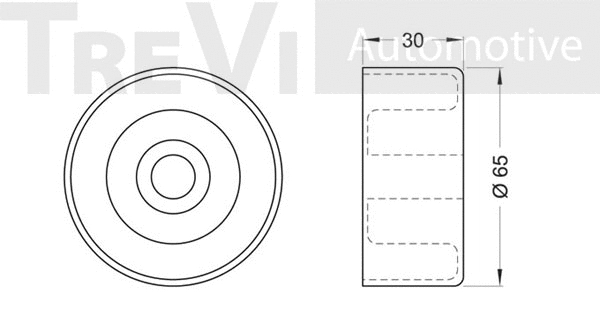 Deflection/Guide Pulley, V-ribbed belt