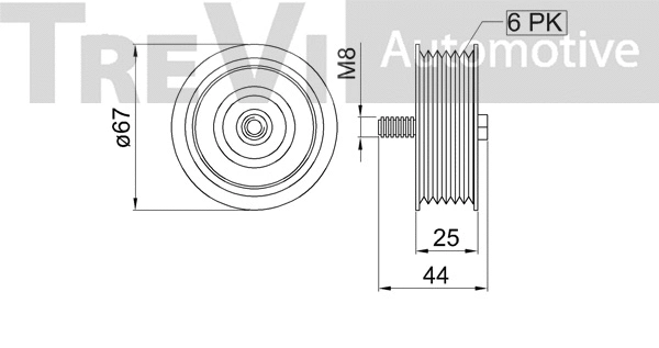 Tensioner Pulley, V-ribbed belt