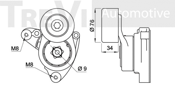 Tensioner Lever, V-ribbed belt
