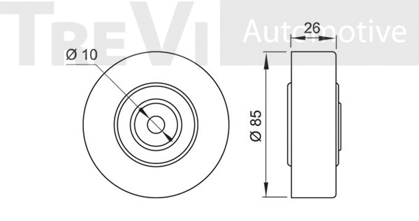 Deflection/Guide Pulley, V-ribbed belt