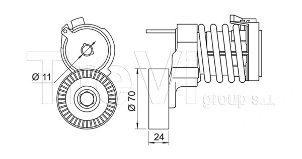 Belt Tensioner, V-ribbed belt