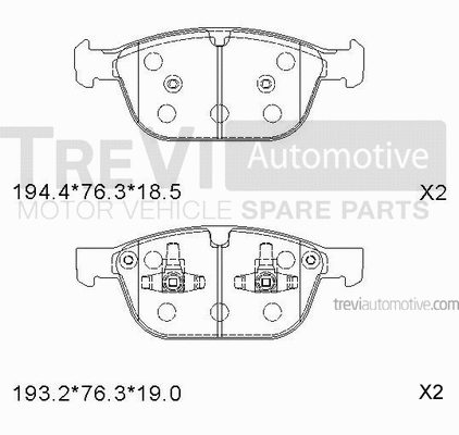 Brake Pad Set, disc brake (PF1433)