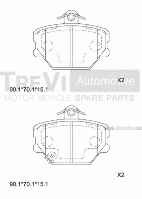 Brake Pad Set, disc brake (PF1043)