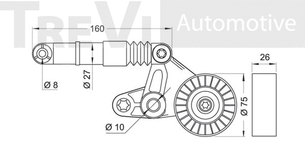 Tensioner Lever, V-ribbed belt