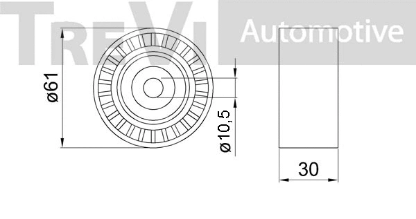 Deflection/Guide Pulley, timing belt