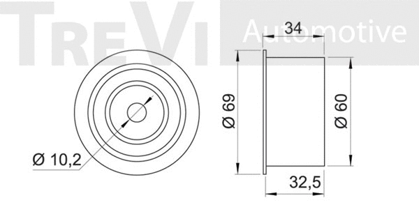 Deflection/Guide Pulley, timing belt