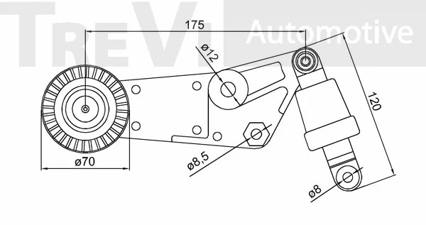 Tensioner Lever, V-ribbed belt