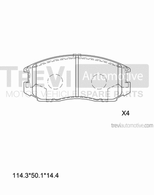 Brake Pad Set, disc brake (PF1574)