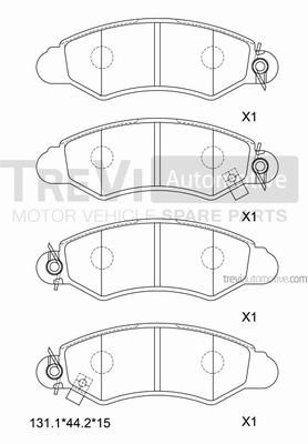 Brake Pad Set, disc brake (PF1113)