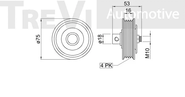 Deflection/Guide Pulley, V-ribbed belt