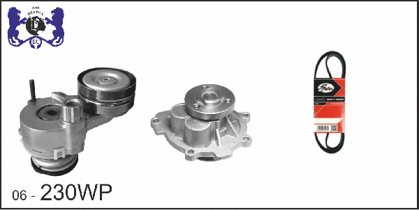 Water Pump + V-Ribbed Belt Kit (06-230WP)