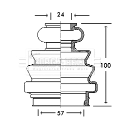 Bellow Kit, drive shaft (BCB2718)