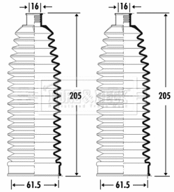 Bellow Kit, steering (BSG3264)