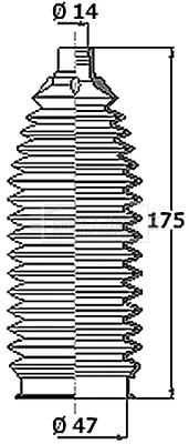 Bellow Kit, steering (BSG3464)