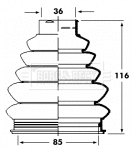 Bellow Kit, drive shaft (BCB2360)