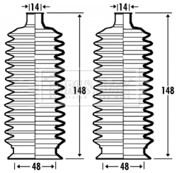 Bellow Kit, steering (BSG3373)
