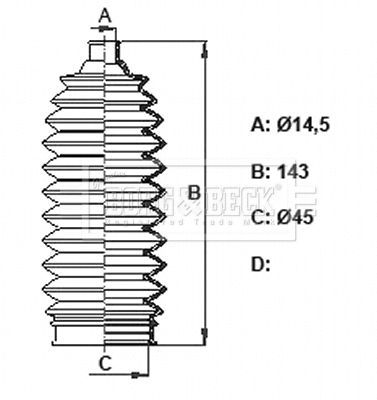 Bellow Kit, steering (BSG3437)