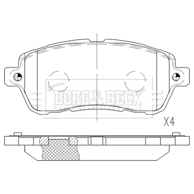 Brake Pad Set, disc brake (BBP2646)
