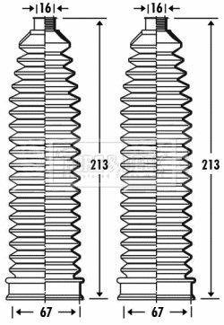 Bellow Kit, steering (BSG3279)