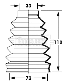 Bellow Kit, drive shaft (BCB6000)