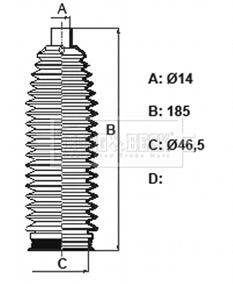 Bellow Kit, steering (BSG3441)