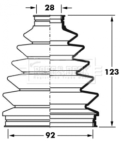 Bellow Kit, drive shaft (BCB6014)