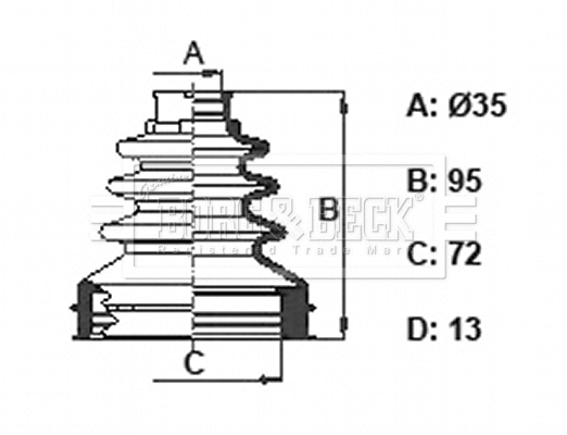 Bellow Kit, drive shaft (BCB6391)