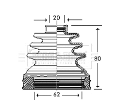 Bellow Kit, drive shaft (BCB2786)