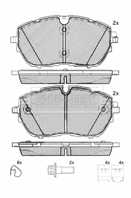 Brake Pad Set, disc brake (BBP2546)