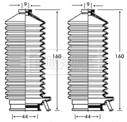 Bellow Kit, steering (BSG3239)