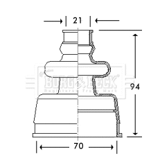Bellow Kit, drive shaft (BCB2776)