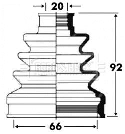 Bellow Kit, drive shaft (BCB2819)