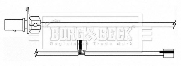 Warning Contact, brake pad wear (BWL3156)