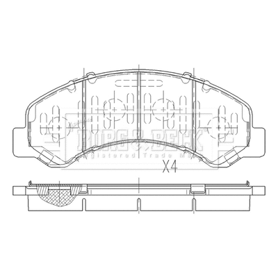 Brake Pad Set, disc brake (BBP2611)
